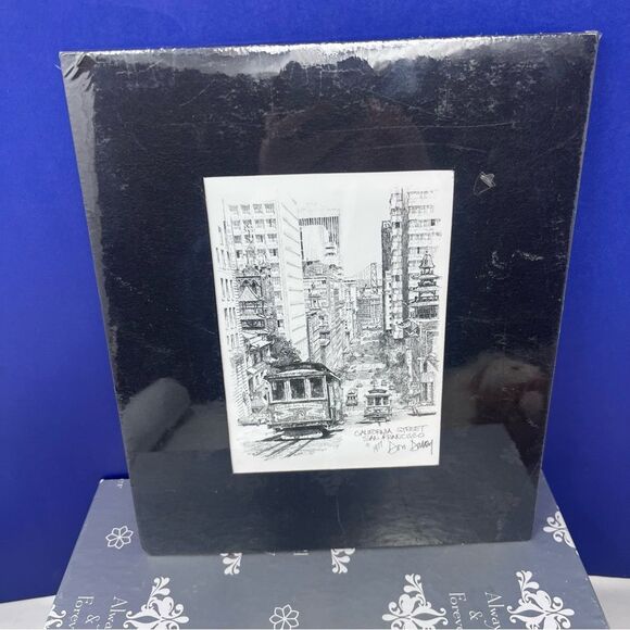 1977 Don Davey Signed Lithograph Print California Street San Francisco 4x6 NEW - Picture 1 of 6